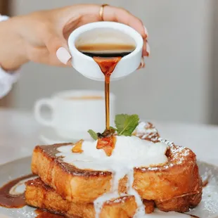 Banana Foster French Toast. Only available on our Brunch Menu.