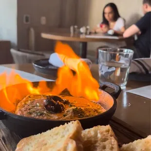 Flaming Saganaki