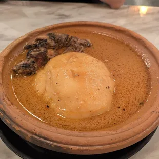 Fufu with peanut soup