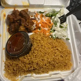 Jollof Rice with beef meat