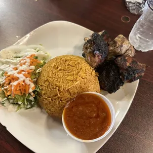 Jollof rice with chicken