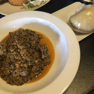 Fufu with Egusi