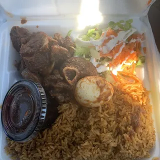 Jollof Rice with Goat Meat