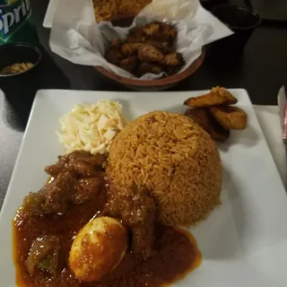 Jollof Rice with beef meat