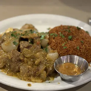 Jollof rice with lamb