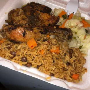 Lunch special ! Only $7 ! Jerk Chicken .