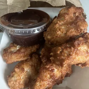 Chicken Wings, bone-in, with side of BBQ sauce