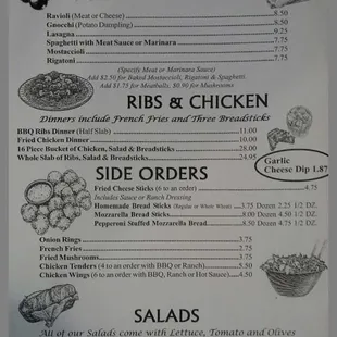 the menu
