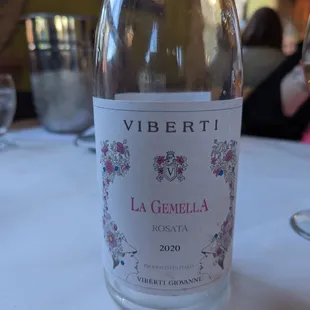 Bottle of Viberti La Gemella Rose for $47.