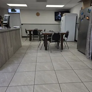 The inside is clean and remodeled.