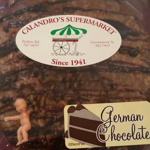 German Chocolate king cake at Calandro&apos;s on Perkins