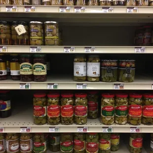 a variety of pickles