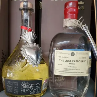 Limited Edition Mezcals 
Mezcal Milagro del Corazon and The Lost Explorer