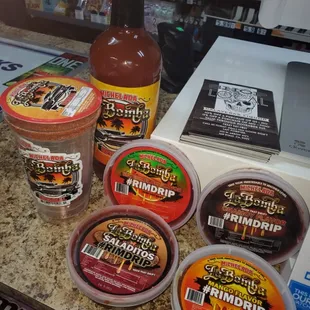 Chamoy rim drips for beer, michelada mix, and michelada ready cups