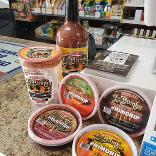 La Bomba Michelada mix, rimdrips and cups