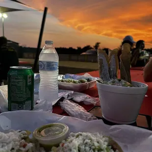 Sunset at the food park