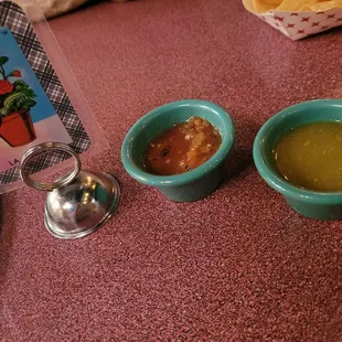 From the extensive salsa bar.