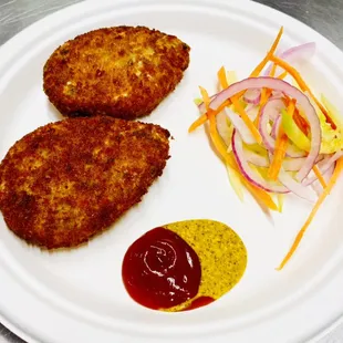 Presenting a new version of crab meat with Bengali punch of test introducing"Crab Cutlet"