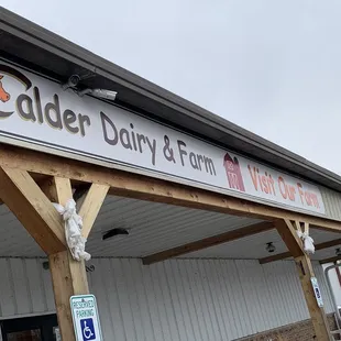 the front of the building