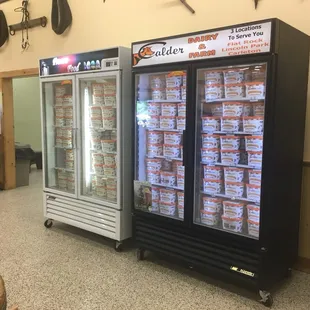 Large ice cream selection