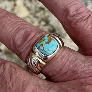 Yurman ring with new stone.