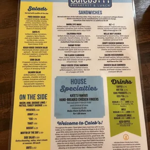 Lunch side of the menu (01/19/2024)