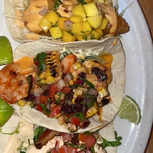 Baja Fish Taco Shrimp Taco Fried Chicken Taco