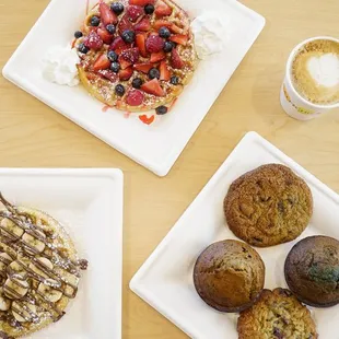 food, waffles