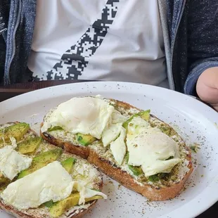 Avocado Toast with overeasy eggs
