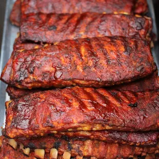 Slow Smoked Pork Ribs sold by the racks