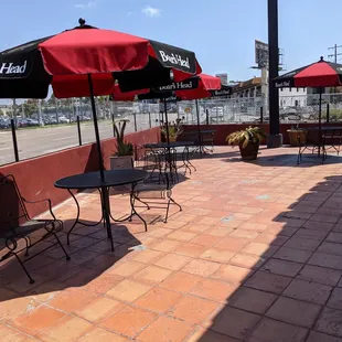 A wonderfully inviting outdoor seating area.