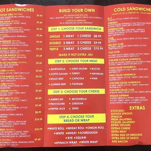Updated menu as of 2/18/21