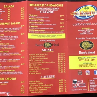 Updated menu 2/18/21