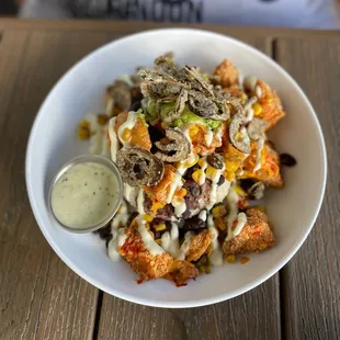 a plate of food on a table