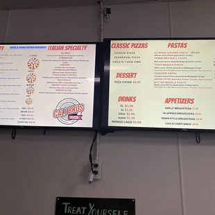Full menu board