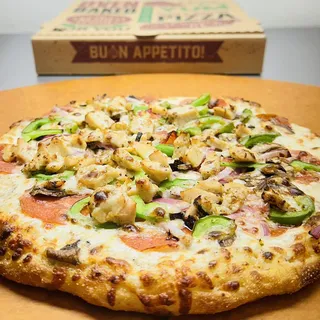 Italian Garlic Chicken Pizza