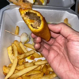 Nasty flavorless(beef) empanada