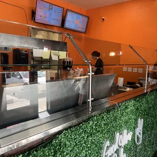interior, sushi and sashimi