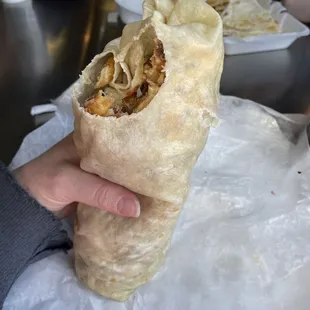 One Chicken Burrito- &amp; I had no idea it would be monster sized! Yum