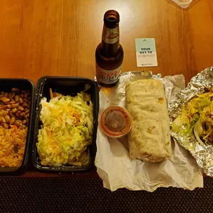 a variety of food items