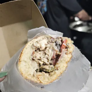 Chicken carbonara. OMG i can't even explain the flavors that have come in this sandwich. I think this is definitely my favorite