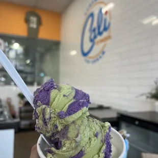 Double scoop - Ube/Matcha (seasonal) and Banana Cream Pie