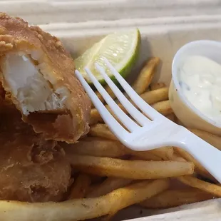 Fish and Fries for $14... fish seems overcooked
