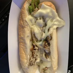 This place is a rip off. $12 for the sadest cheesesteak with barely any meat or veggies on it. Don't waste your time and money.