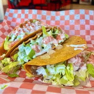Ground beef crispy tacos