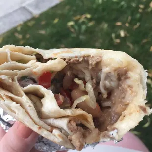 Beef burrito.