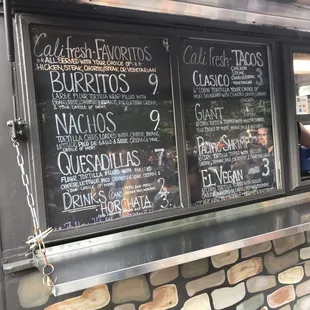 Menu for concert on the square.