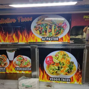 View of sauces  Al pastor Yummolicious