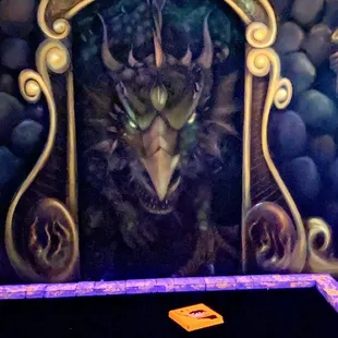 Cool decorations around the inside of the building