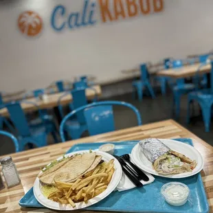 Kafta Kabob Plate &amp; Gyro Wrap
